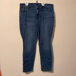 Old Navy High Rise Wow Straight Jeans Medium Wash Size 14 EUC